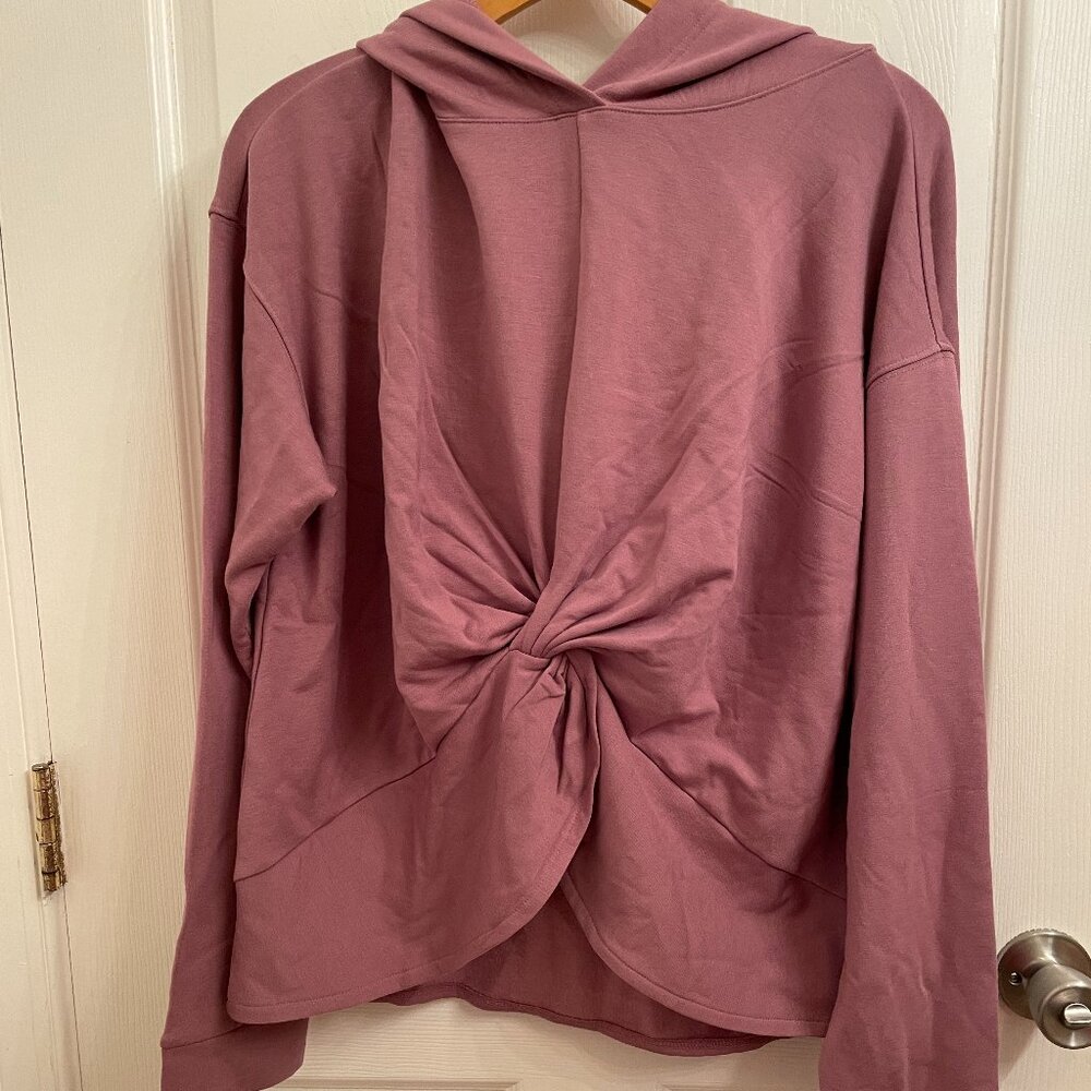 Core 10 Front Twist Mauve Activewear Fleece Hoodie size 1X - New with Tag